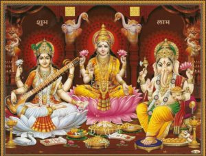 Free Ganesh Laxmi Saraswati 3D HD wallpapers for Happy Diwali